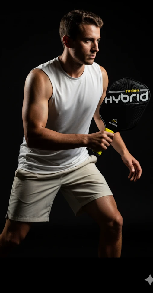 Pickleball Player playing by AIPA approved Gliderz Pickleball Paddles & Balls