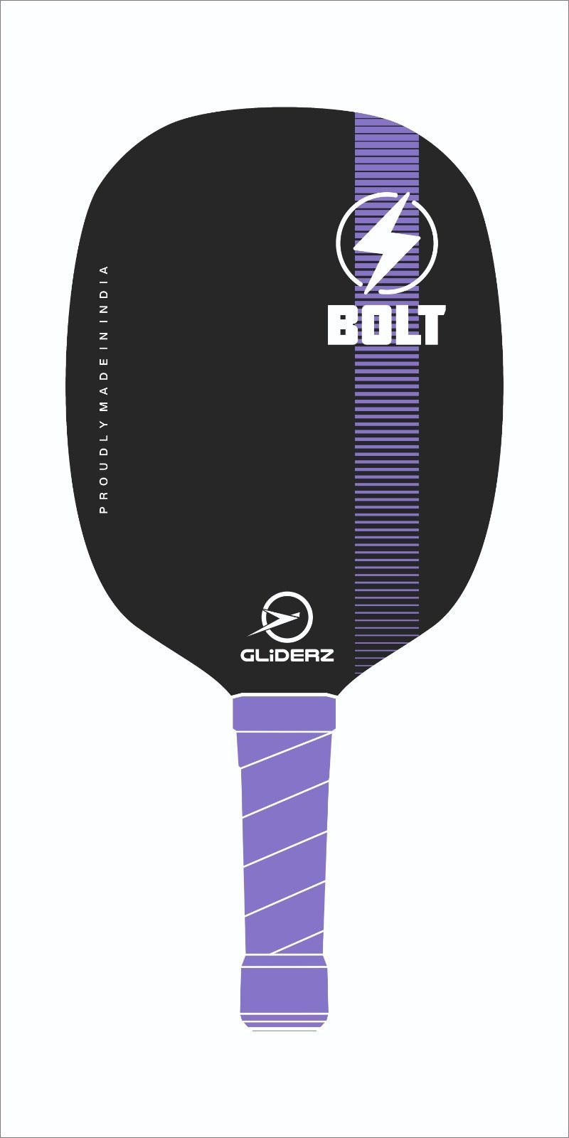 BOLT Pickleball paddle Black- Gliderz