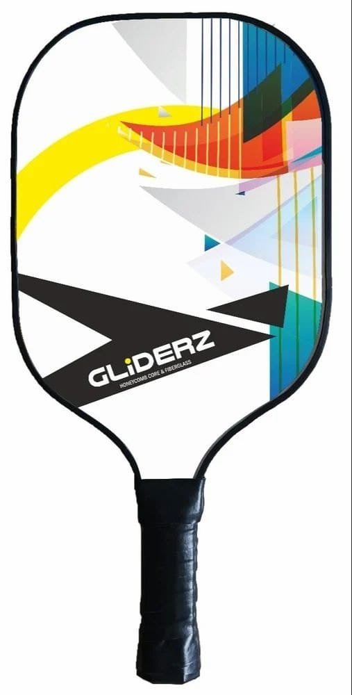Custom Print Honeycomb core and fiberglass Pickleball paddle Blue Handle- Gliderz