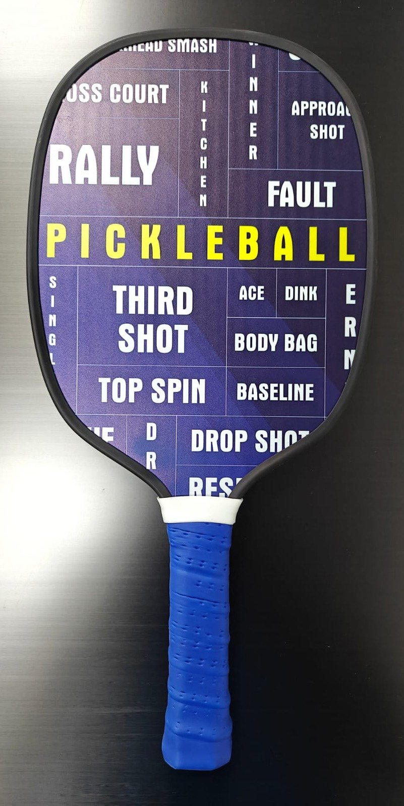 Custom Print Pickleball paddle Blue Handle- Gliderz
