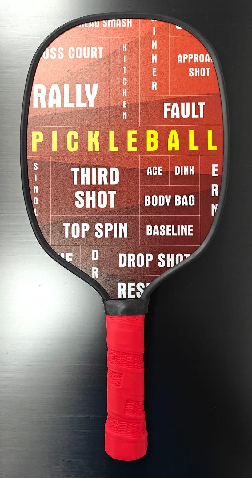 Custom Print Pickleball paddle Red Handle- Gliderz