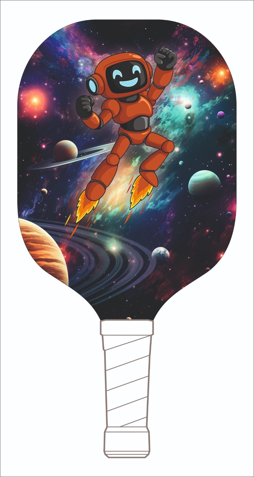 Custom image robot and universe Pickleball paddle for kids – Gliderz