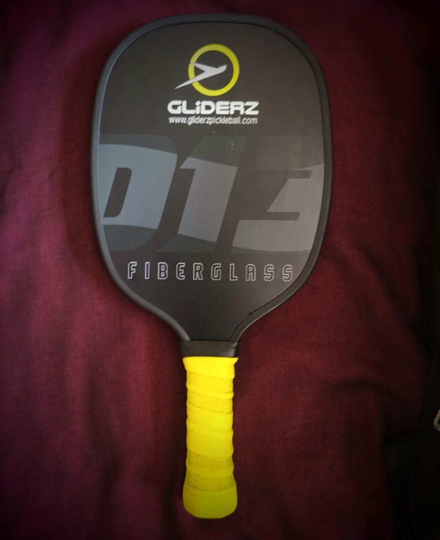 Junior Edition FIberglass Pickleball paddle yellow Handle 2- Gliderz
