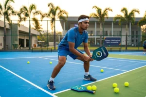 Beginner learning basic pickleball shots with GLIDERZ paddle in India