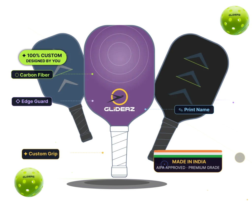 Custom Pickleball Paddles for Courts in Lucknow 1 Custom Gliderz pickleball paddles for courts
