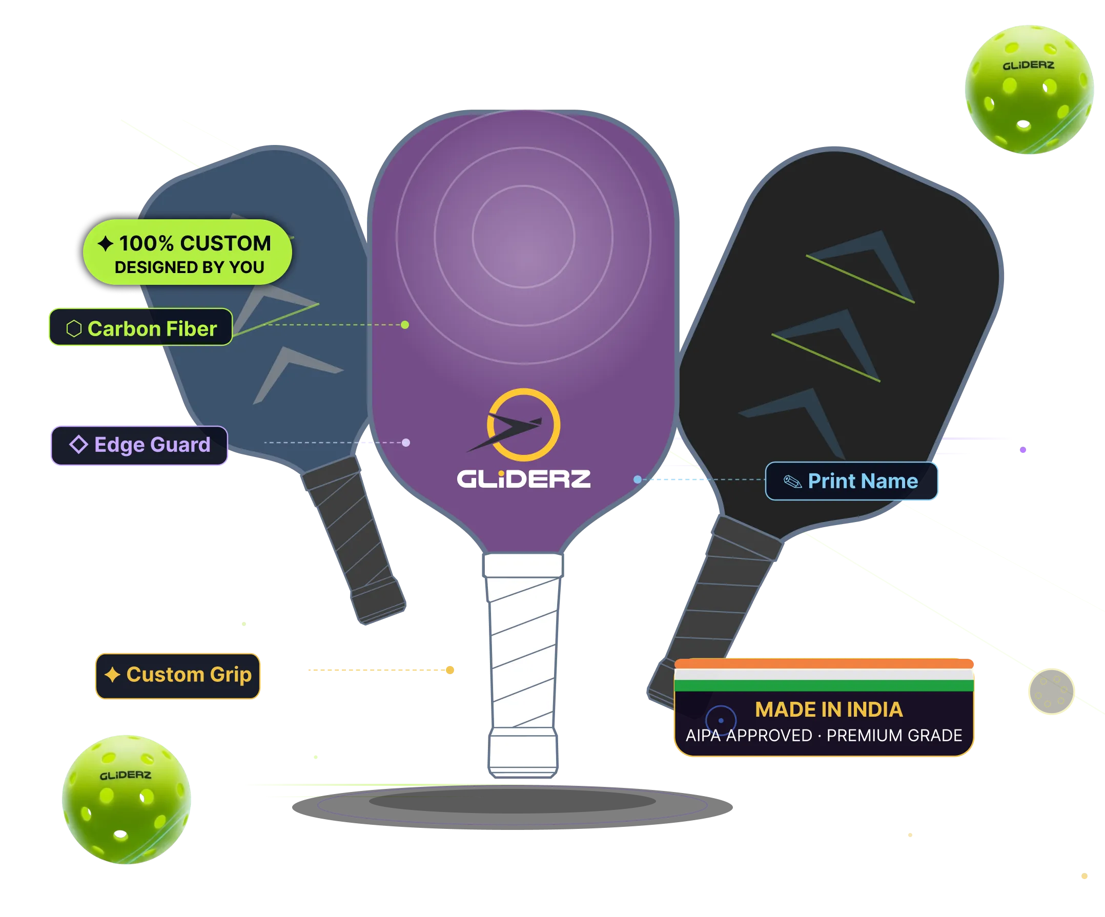 Custom Pickleball Paddle - Gliderz Pickleball India
